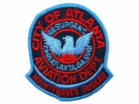 US City Of Atlanta Aviation Department Maintenance Bureau Patch