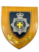 British Police Durham Constabulary Wood Plaque 7 x 6 Inches