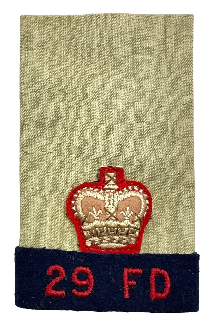 Royal Canadian Artillery Officers Major Rank 29 FD Slip On Shoulder Title Single Royal Canadian Artillery Officers Major Rank 29 FD Slip On Shoulder Title Single