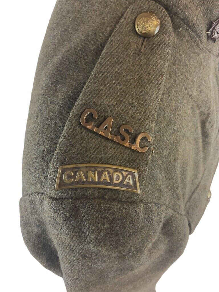 WW1 Canadian CEF 7 Button CASC Other Ranks Named Tunic Jacket WW1 Canadian CEF 7 Button CASC Other Ranks Named Tunic Jacket