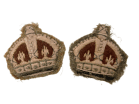 WW1 Canadian British CEF BEF Officers Cuff Rank Crowns Pair WW1 Canadian British CEF BEF Officers Cuff Rank Crowns Pair