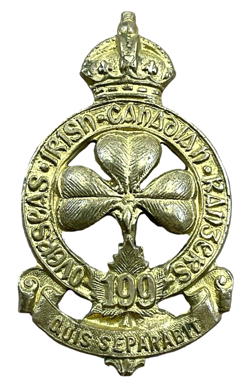 WW1 Canadian CEF 99th Irish Collar Badge Insignia Single WW1 Canadian CEF 99th Irish Collar Badge Insignia Single