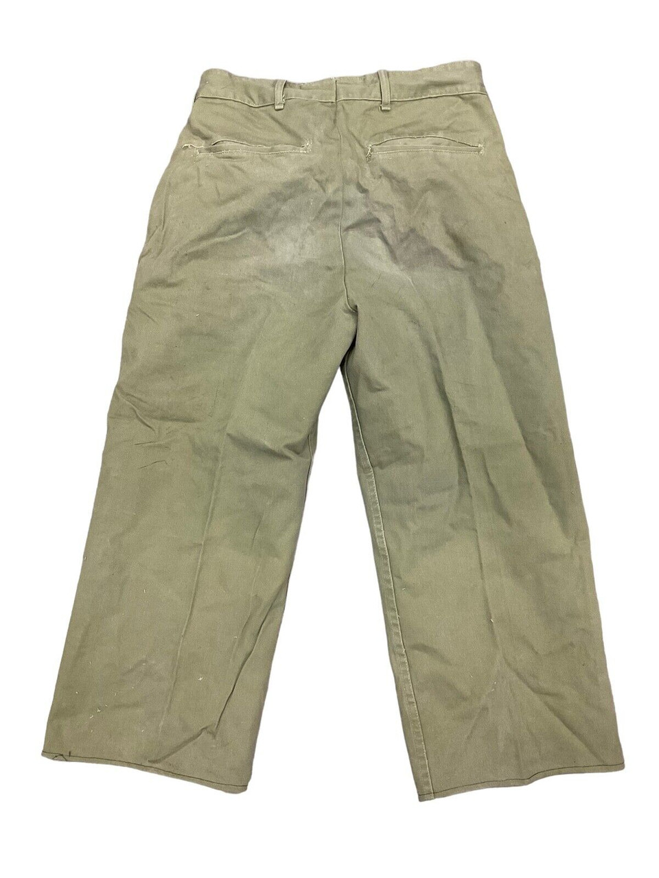 Canadian 1966 Dated Tan Cotton Working Trousers Size 4 Regular Small Canadian 1966 Dated Tan Cotton Working Trousers Size 4 Regular Small