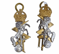 Royal Canadian Electrical Mechanical Engineers RCEME Officers Collars Pair