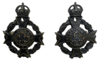 WW2 British Canadian Chaplain Officers Collar Badge Insignia Pair