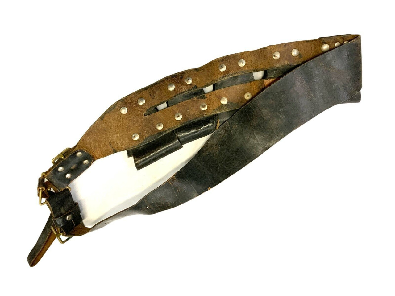 WW1 WW2 British Indian Five Pocket Leather Bandolier WW1 WW2 British Indian Five Pocket Leather Bandolier