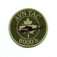 RCAF CAF Canadian 6000 Hrs Aviation Tactical French Squadron OD Crest Patch