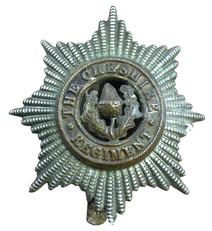 WW1 British The Cheshire Regiment Cap Badge WW1 British The Cheshire Regiment Cap Badge