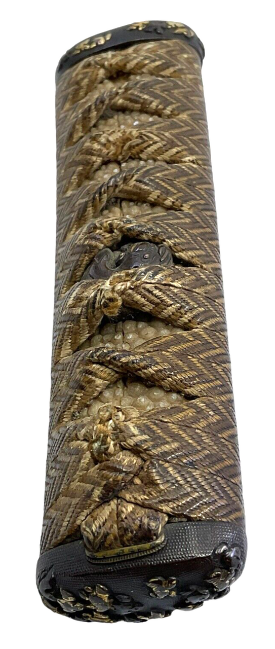 WW2 Imperial Japanese Sword Handle With Wrap & Minuki Length 6 Inches WW2 Imperial Japanese Sword Handle With Wrap & Minuki Length 6 Inches