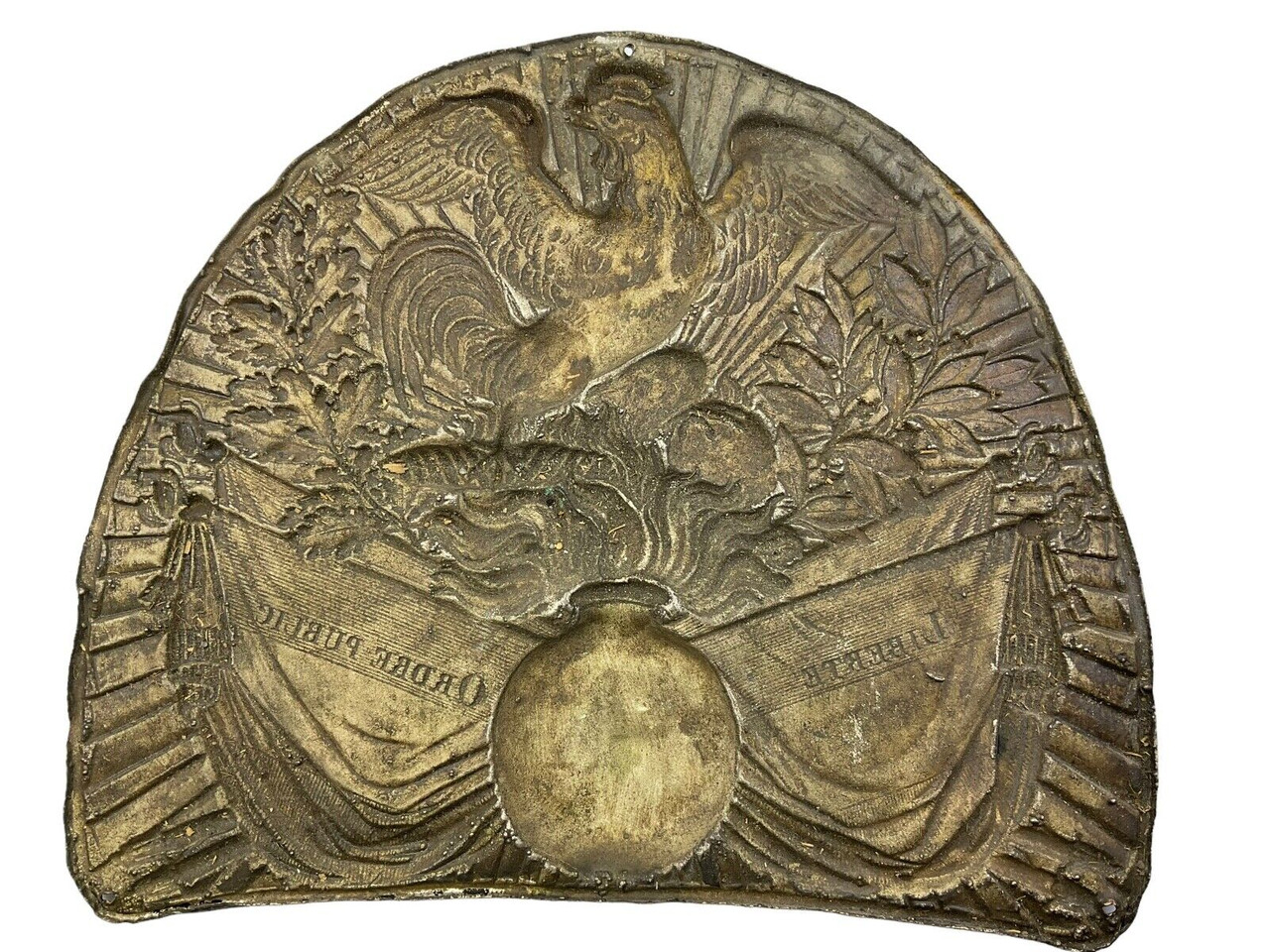 French 2nd Republic Shako Plate Insignia Badge Size 8 x 6 Inches French 2nd Republic Shako Plate Insignia Badge Size 8 x 6 Inches