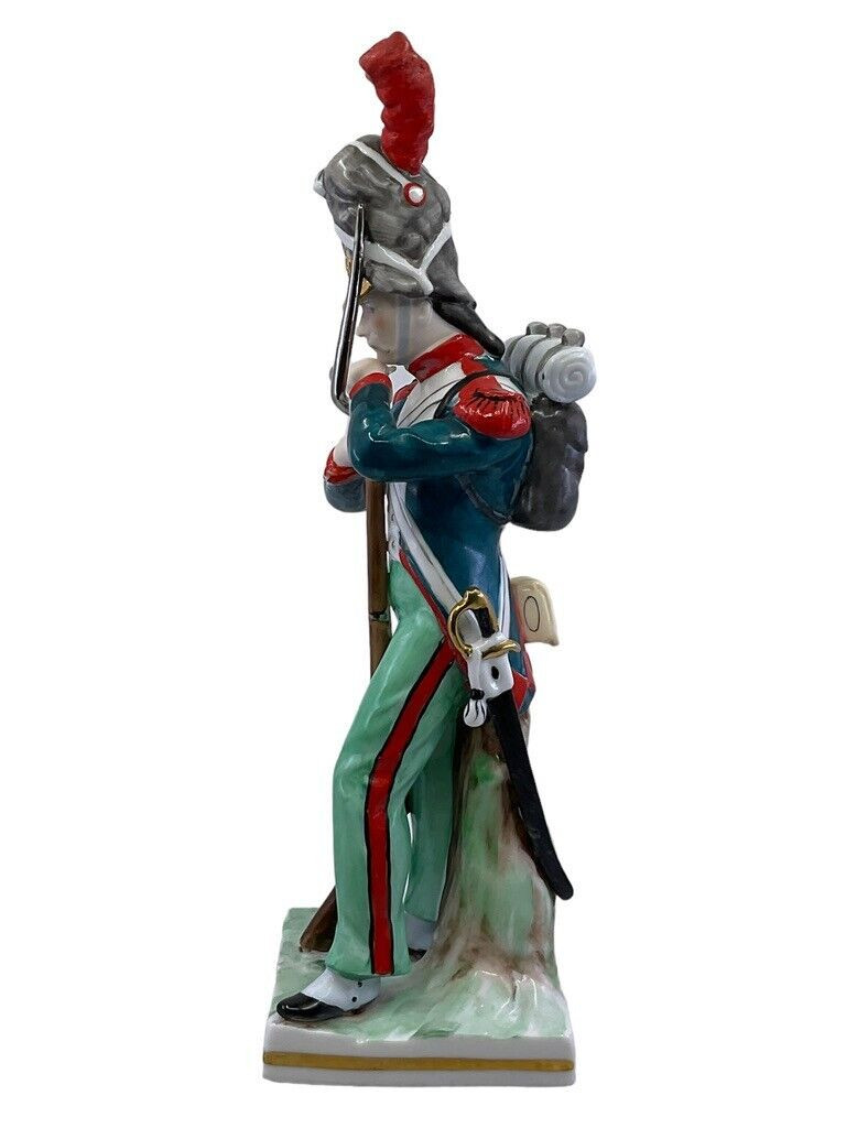 French Napoleonic Grenadier Sitzendorf Porcelain Figure 11 Inches Tall French Napoleonic Grenadier Sitzendorf Porcelain Figure 11 Inches Tall