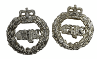 British Army 2nd Dragoon Guards Queens Bays Staybright Collars Insignia Pair