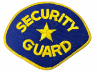 US Security Guard Yellow On Blue Police Patch US Security Guard Yellow On Blue Police Patch