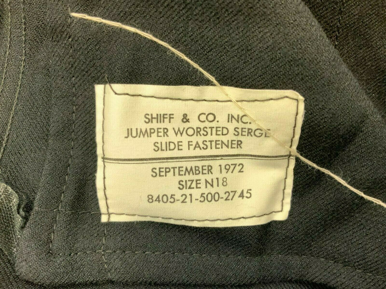 Canadian Navy RCN Blue Zip Front Jumper Size 18 Dated 1972 Canadian Navy RCN Blue Zip Front Jumper Size 18 Dated 1972