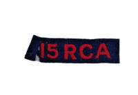 WW2 Canadian 15 RCA Artillery Shoulder Title Single