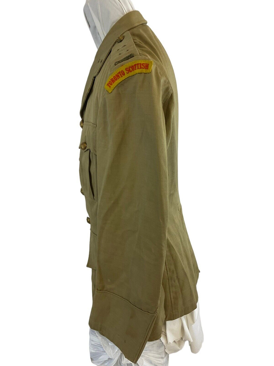 WW2 Canadian Toronto Scottish Officers Tropical 4 Pocket Tunic Jacket Named WW2 Canadian Toronto Scottish Officers Tropical 4 Pocket Tunic Jacket Named