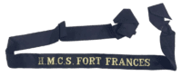 Royal Canadian Navy HMCS Fort Frances Cap Tally Full Length