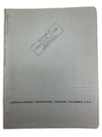 WW2 German US Lockheed Messerschmitt P1103 Tabulation of Weight