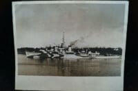 WW2 Canadian RCN Navy Frigate Photograph Dazzle Camo