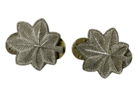 US Officers Lt Colonel Silver Collar Insignia Clutch Back Pair