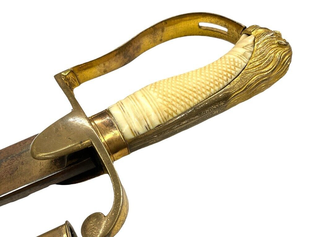 British 1803 Infantry Officers Sword Scabbard Maker S Brunn Blue and Gilt Blade British 1803 Infantry Officers Sword Scabbard Maker S Brunn Blue and Gilt Blade