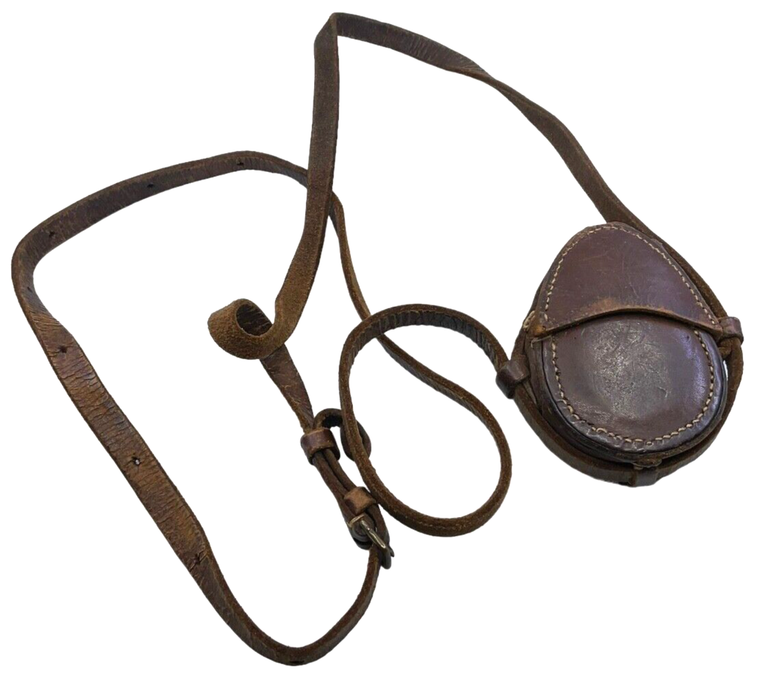 WW1 British Canadian CEF BEF Officers Brown Leather 1917 Dated Compass Pouch WW1 British Canadian CEF BEF Officers Brown Leather 1917 Dated Compass Pouch