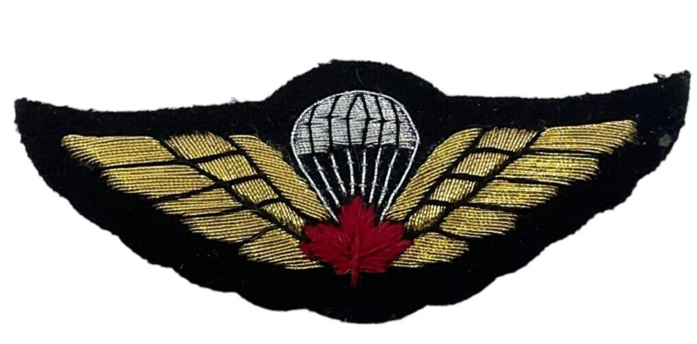 Canadian Forces Bullion Airborne Para Red Leaf Jump Wing 2 Canadian Forces Bullion Airborne Para Red Leaf Jump Wing 2