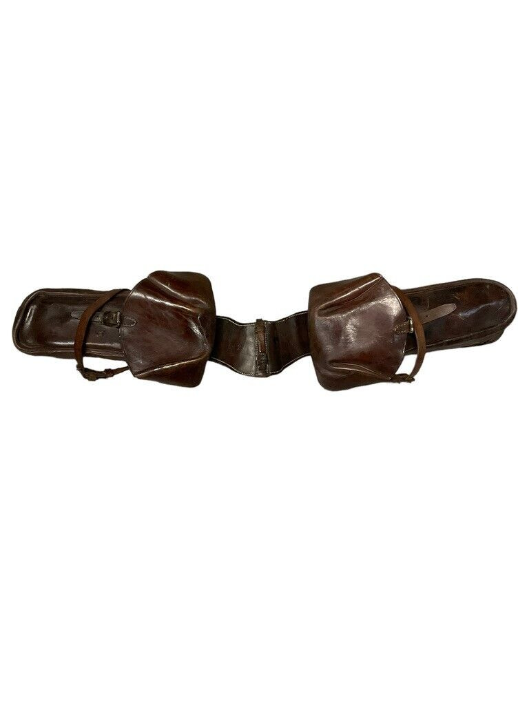 WW1 British Canadian Cavalry Leather Horse Saddle Bags WW1 British Canadian Cavalry Leather Horse Saddle Bags