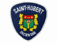 Canadian Saint Hubert Quebec White Edge Fire Department Incendie Patch