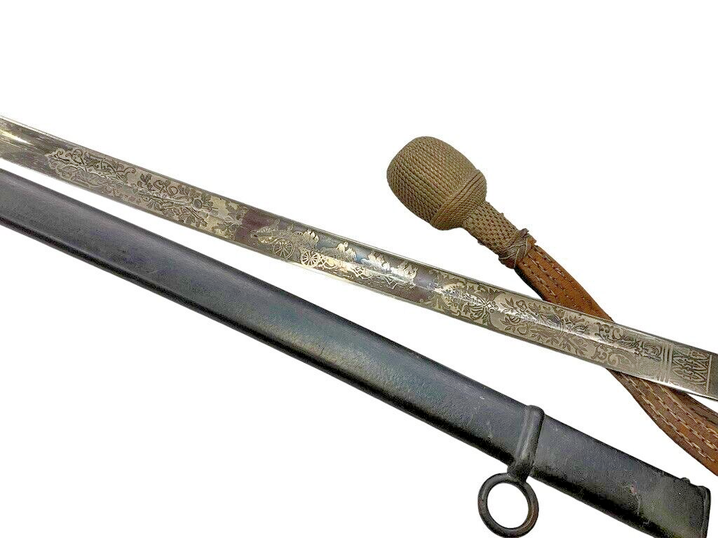 WW1 Imperial German 4th Field Artillery Regiment Presentation Sword w/ Scabbard WW1 Imperial German 4th Field Artillery Regiment Presentation Sword w/ Scabbard