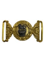 British Victorian Officers Gilt and Silver Small Belt Buckle British Victorian Officers Gilt and Silver Small Belt Buckle