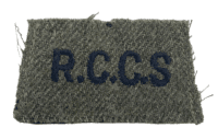 WW2 Royal Canadian Corps Of Signals RCCS Slip On Shoulder Insignia Single