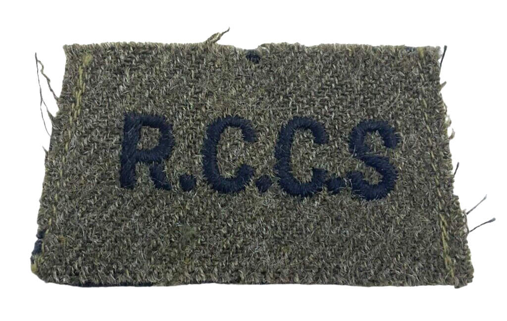 WW2 Royal Canadian Corps Of Signals RCCS Slip On Shoulder Insignia Single WW2 Royal Canadian Corps Of Signals RCCS Slip On Shoulder Insignia Single