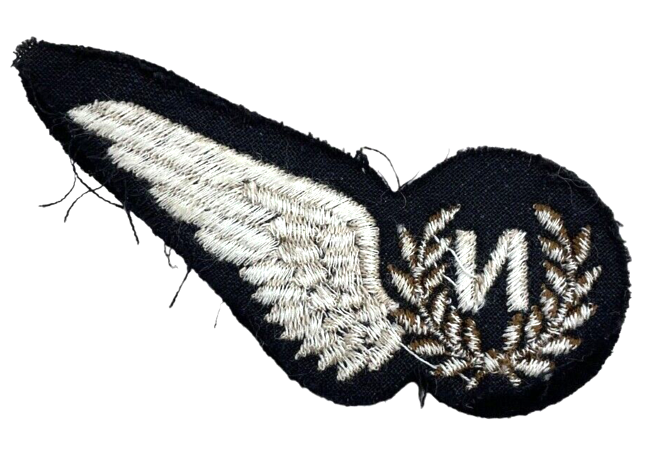 WW2 British Royal Air Force RAF N Navigator Half Wing Patch Insignia WW2 British Royal Air Force RAF N Navigator Half Wing Patch Insignia