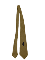 WW2 US 4th Infantry Embroidered Tan Cotton Tie
