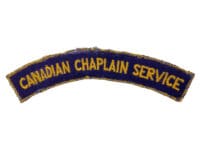 WW2 Canadian Chaplain Service Dutch Made Shoulder Title Single