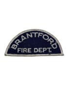 Canadian Brantford Ontario Fire Service Department White Border Patch