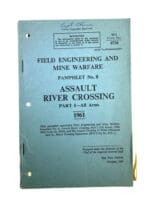 Canadian Army RCE Assault River Crossing Part 1 1961 Soft Cover Reference Book