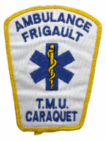 Canadian Caraquet New Brunswick Yellow Edge Ambulance Service Patch 2