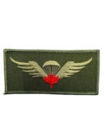 Canadian Forces Airborne Para Red Leaf OD Combat Jump Wing Insignia