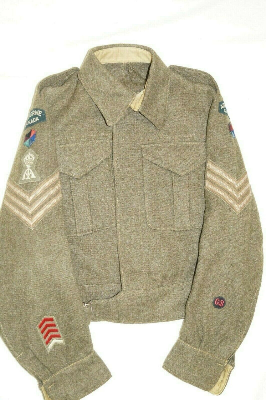 WW2 Canadian Airborne Canada Sgt Battle Dress Jacket WW2 Canadian Airborne Canada Sgt Battle Dress Jacket