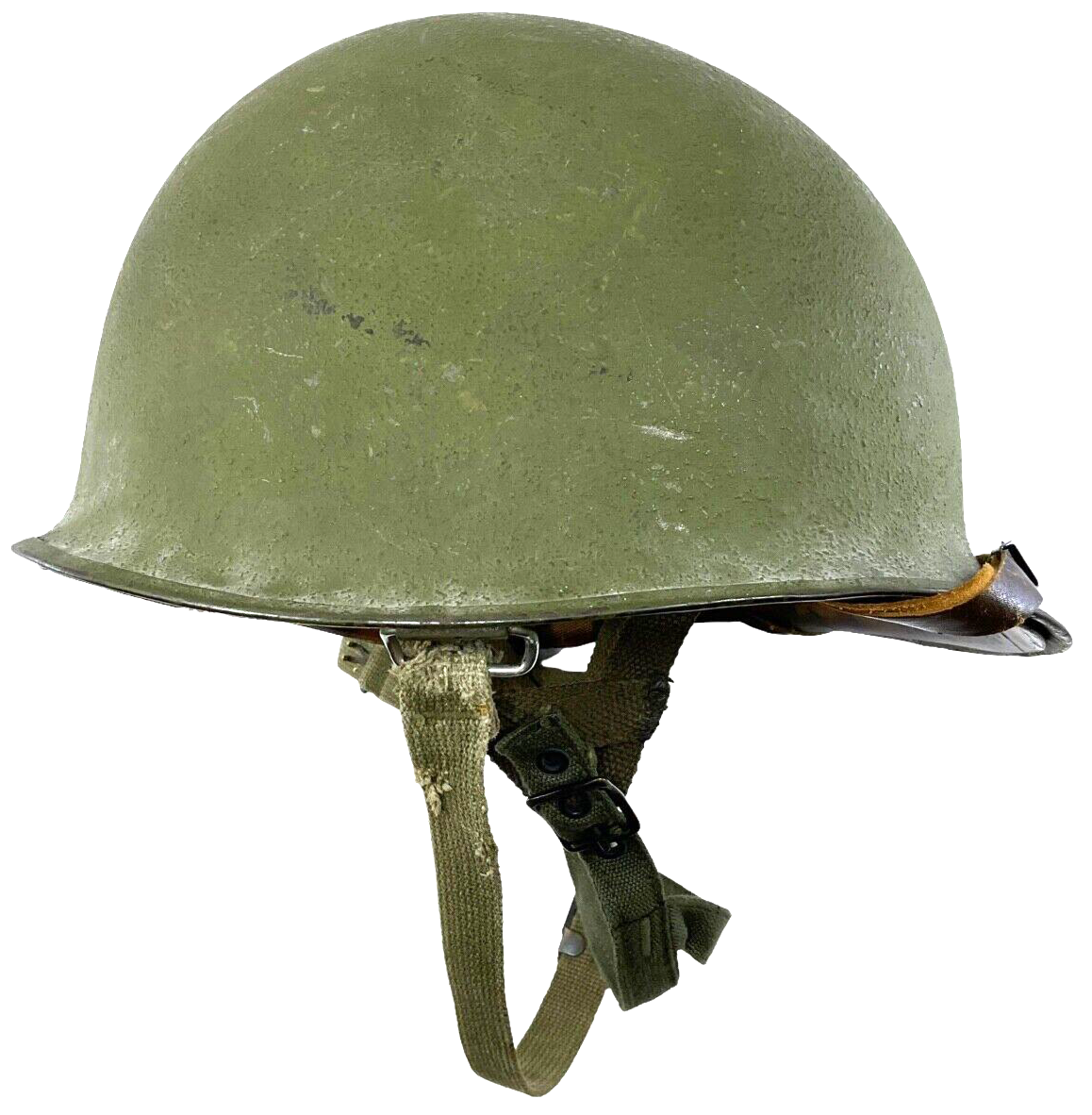 WW2 US M1C Airborne Helmet With Rigger Converted Liner & Chinstraps WW2 US M1C Airborne Helmet With Rigger Converted Liner & Chinstraps