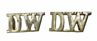 British Duke Of Wellington Regiment Shoulder Title Pair