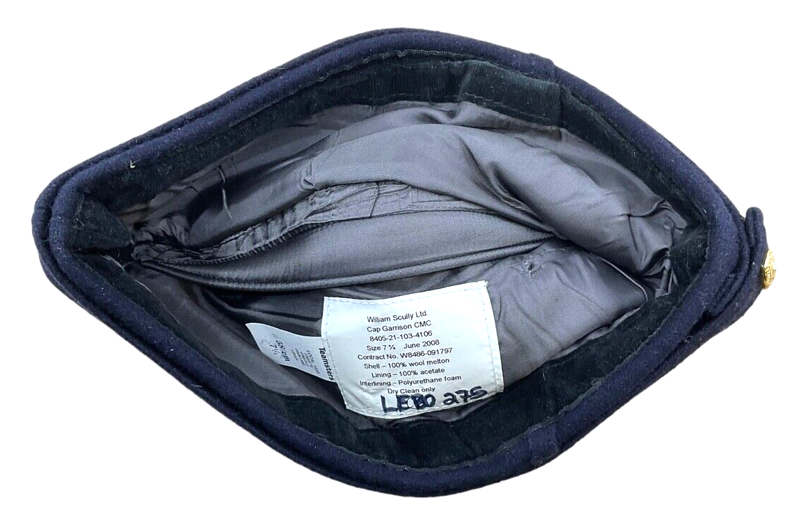 Canadian RMC Military College Garrison Wedge Cap Size 7 1/4 Canadian RMC Military College Garrison Wedge Cap Size 7 1/4