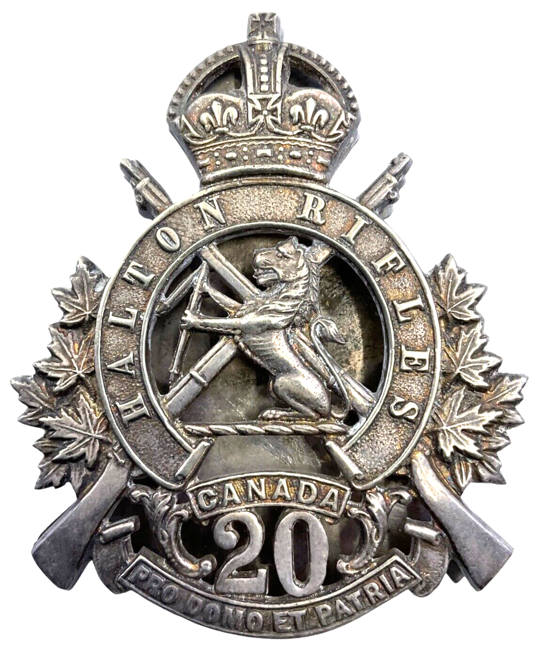 Canadian Militia 20th Halton Rifles Officers Cross Belt Plate Canadian Militia 20th Halton Rifles Officers Cross Belt Plate