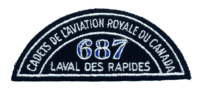 Canadian RCAC Air Cadets 687 Laval Des Rapides Shoulder Title Insignia Patch