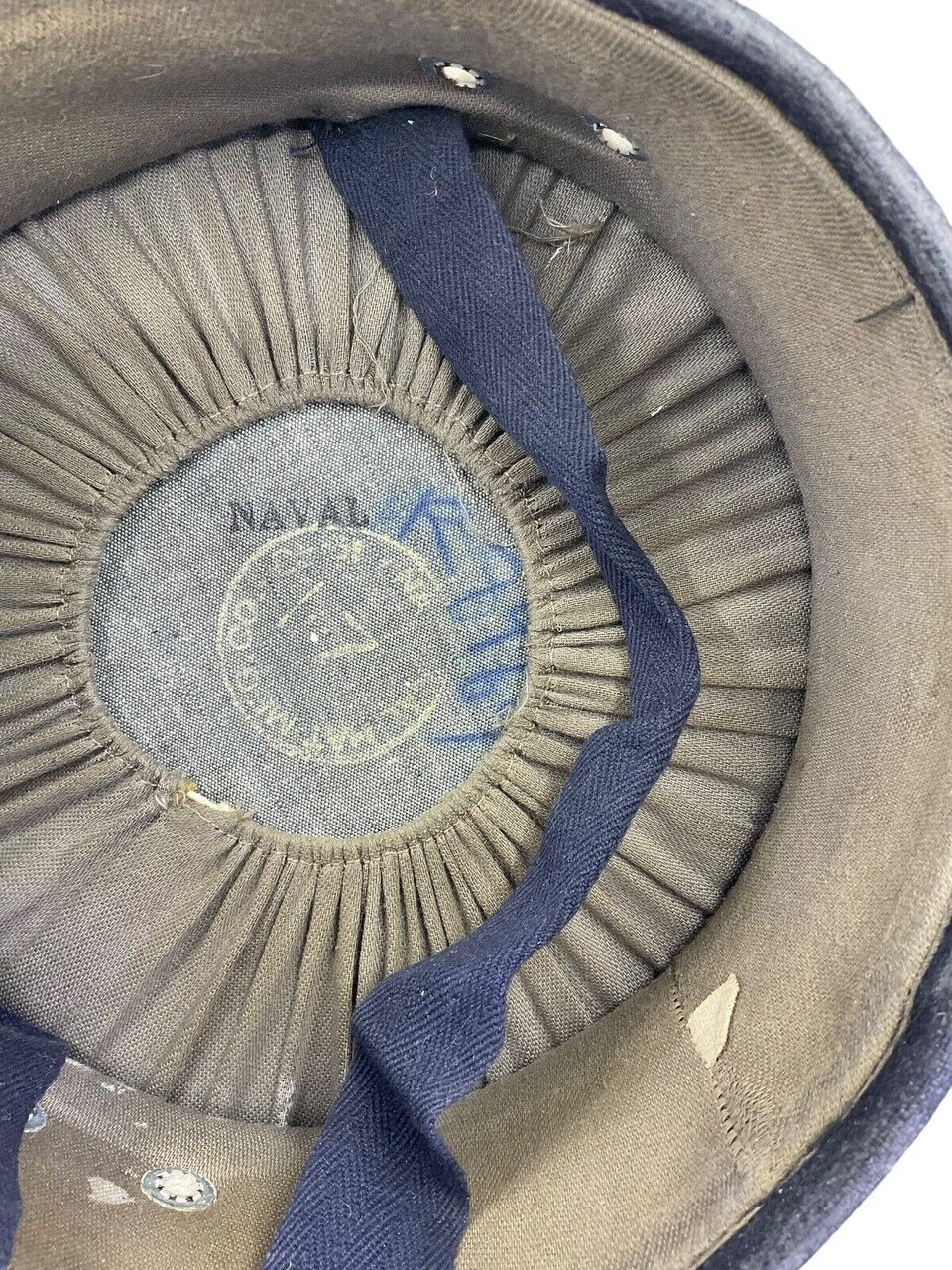 WW2 Royal Canadian Navy Ratings White Top Cap Size 7 WW2 Royal Canadian Navy Ratings White Top Cap Size 7