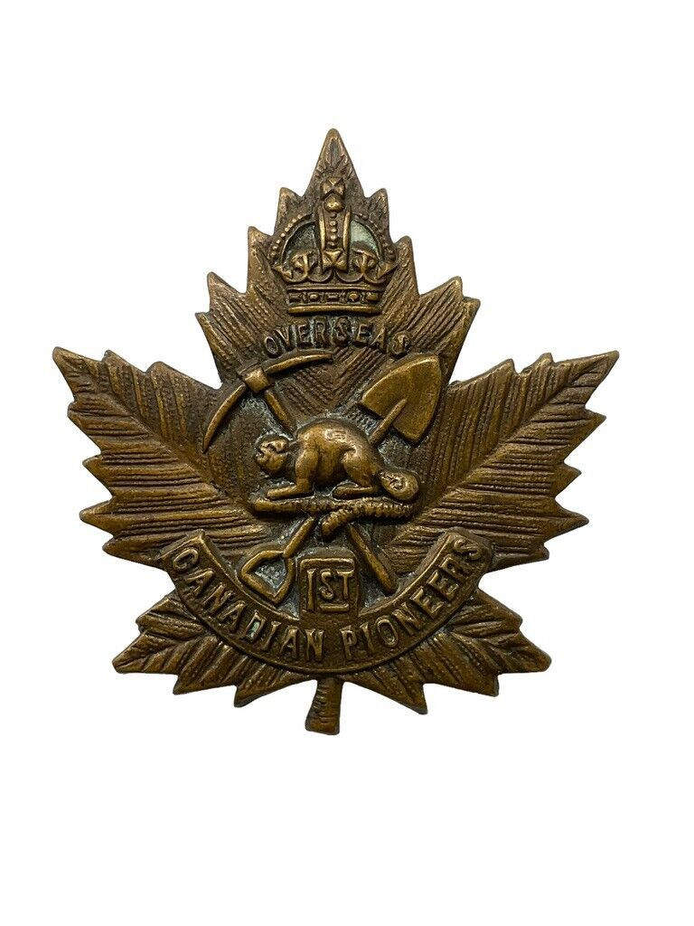 WW1 Canadian CEF 1st Pioneers Cap Badge WW1 Canadian CEF 1st Pioneers Cap Badge