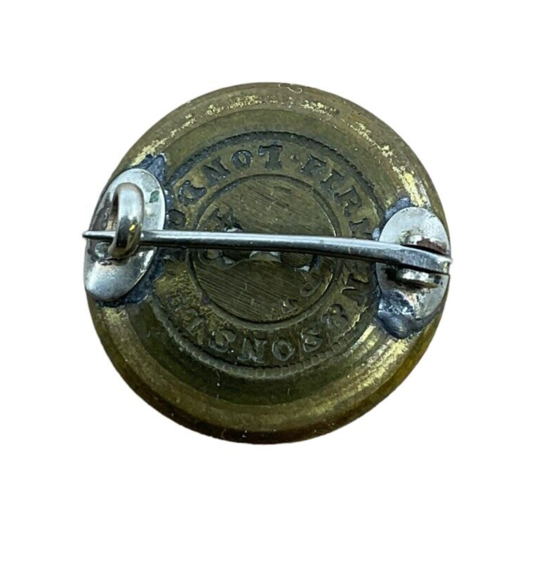 Victorian Somerset Light Infantry Regiment Sweetheart Button Badge Victorian Somerset Light Infantry Regiment Sweetheart Button Badge