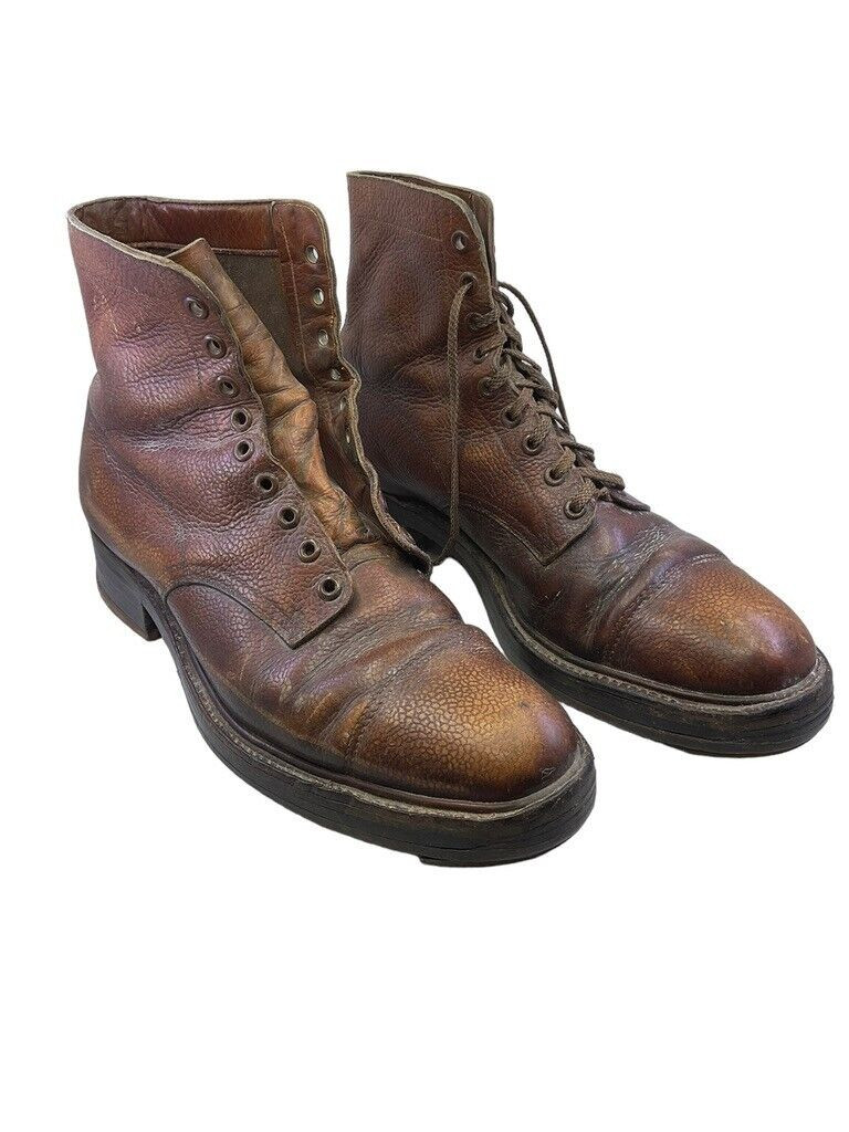 WW2 Canadian Brown Leather Officers Private Purchase Ankle Boots Size 10 WW2 Canadian Brown Leather Officers Private Purchase Ankle Boots Size 10